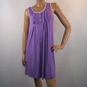 Hotouch Purple Loungewear Dress Sleeveless Sleep Dress Ultra Soft Womens Sz L